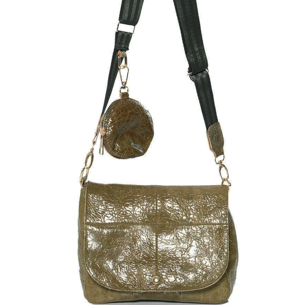 Дамска чанта от естествена кожа модел Boni oliva